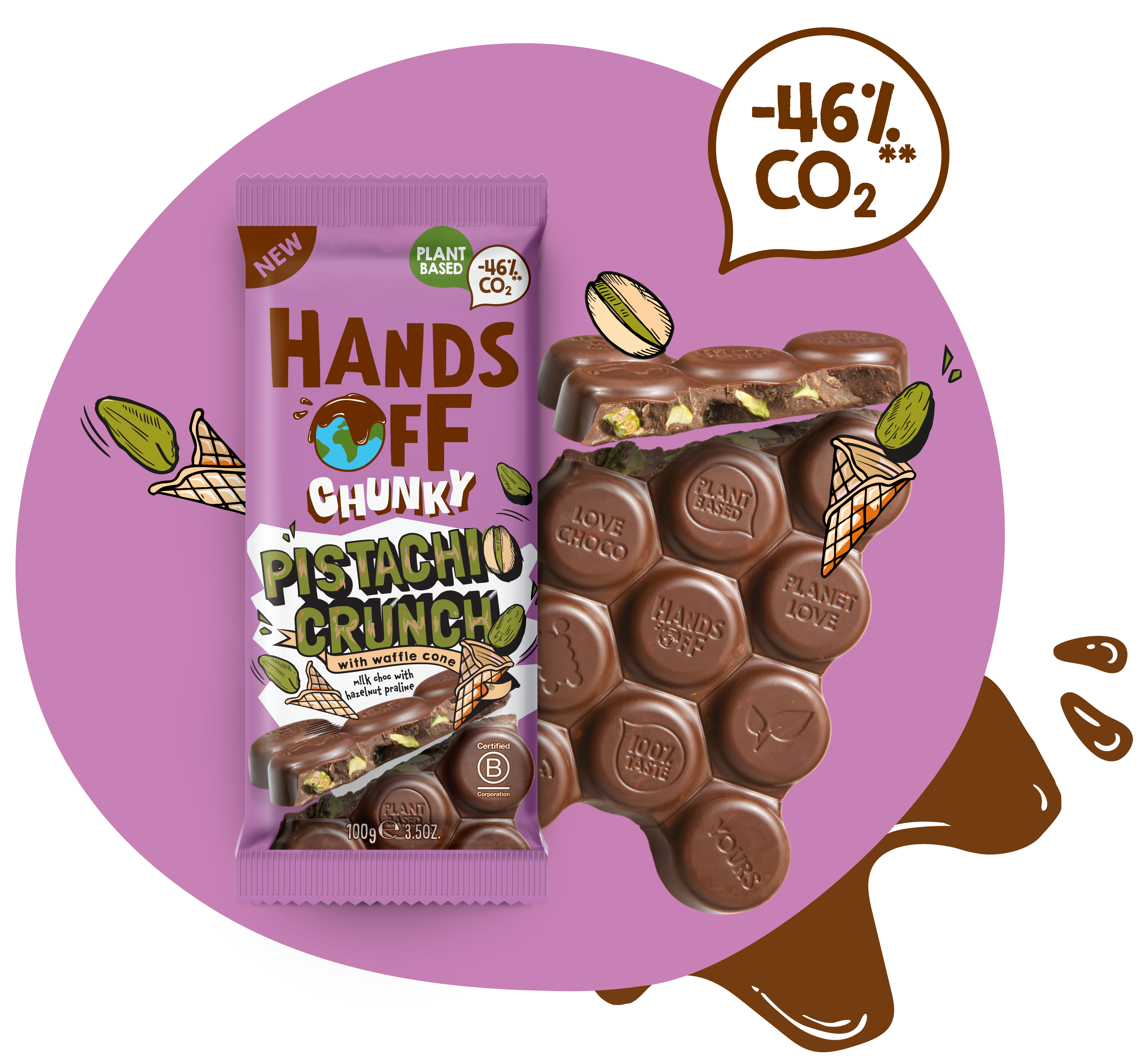 Hands Off Vegan Chunky Pistachio Crunch 100g