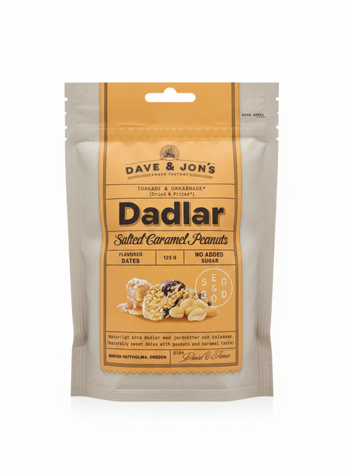 Dave & Jons Dates Salted Caramel Peanuts 125g