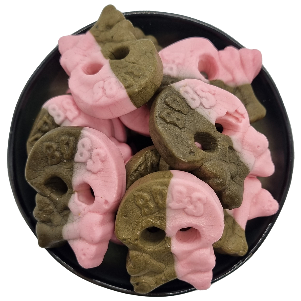 Himbeer-Lakritz-Schädel groß, 200g - Mini-Bag