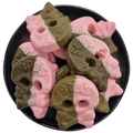 Himbeer-Lakritz-Schädel groß, 200g - Mini-Bag