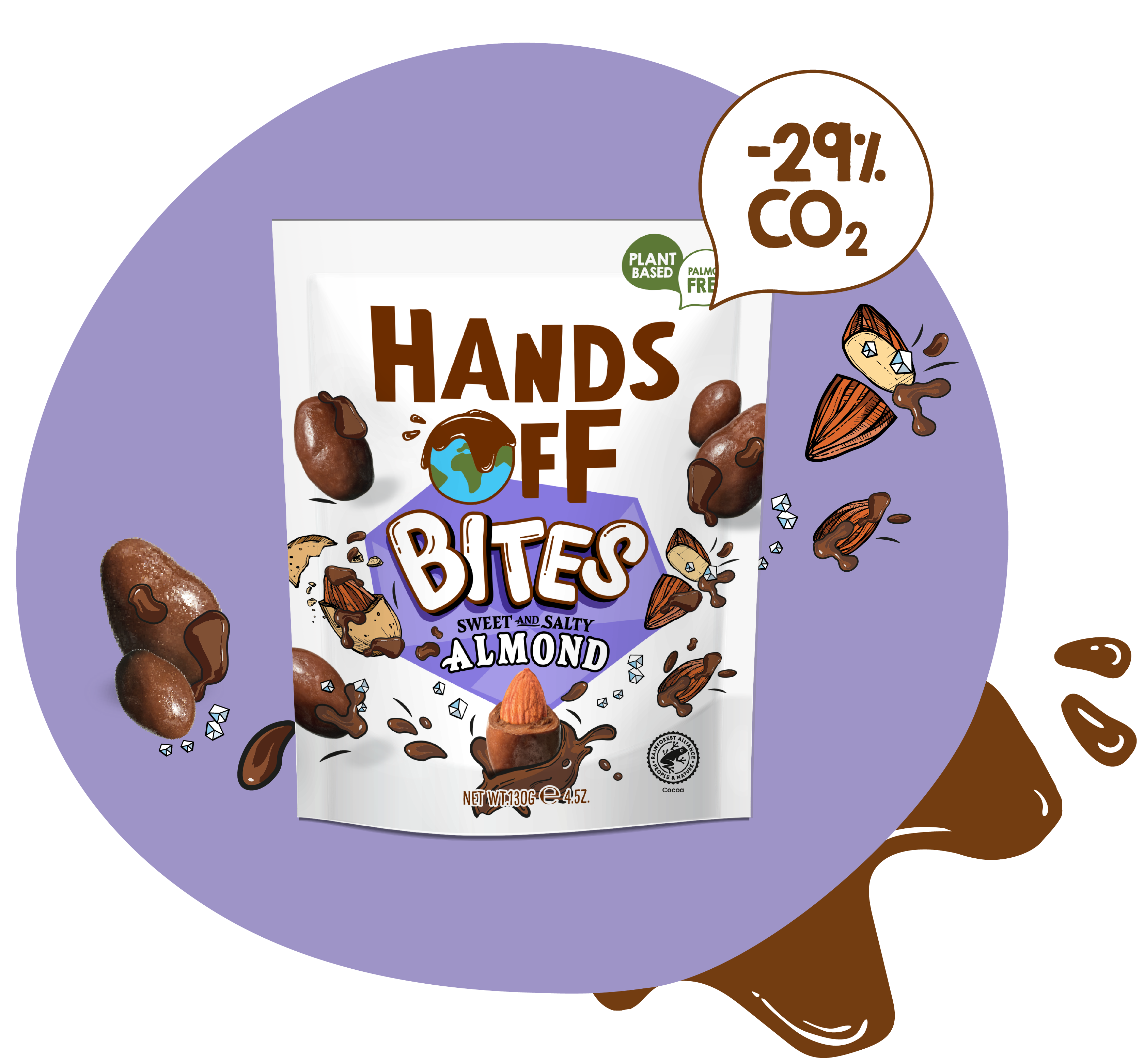 Hands Off Bites Almond 130g