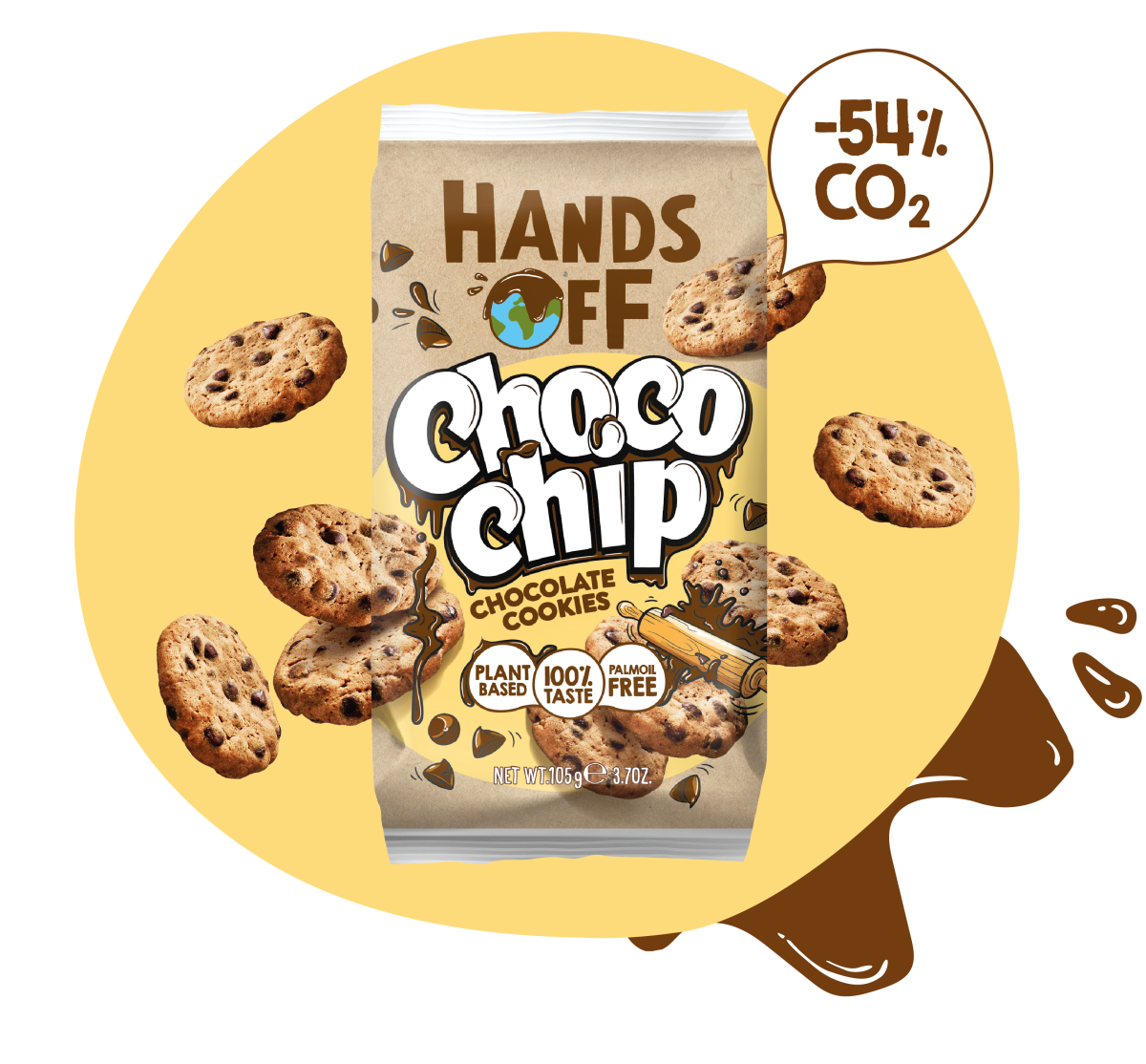 Hands Off Schokokekse Choco Chip Cookies 105g