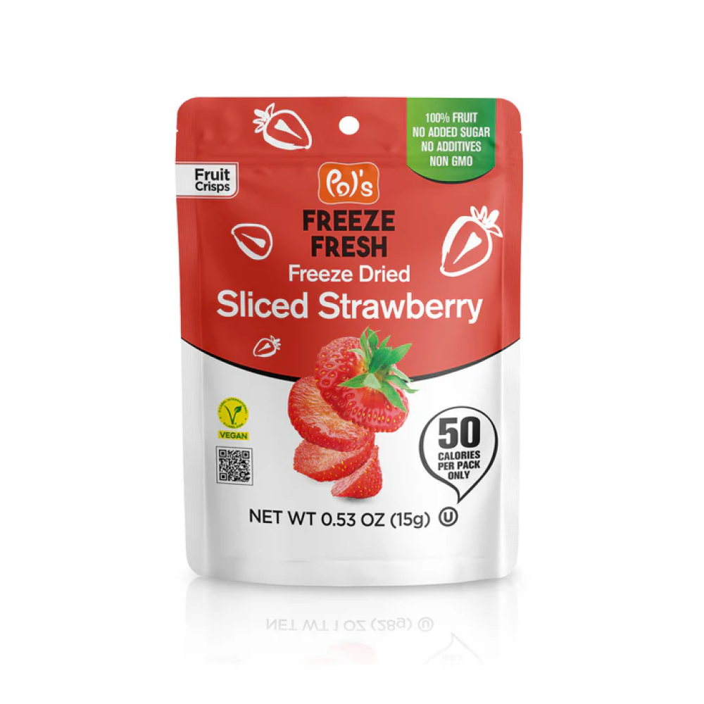 POL'S FREEZE FRESH Gefriergetrocknete Erdbeere Scheiben 15g
