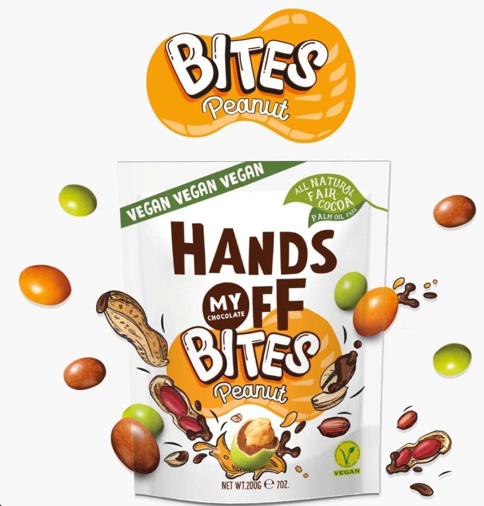 Hands Off Schoko-Erdnüsse Vegan Bites Peanut 200g
